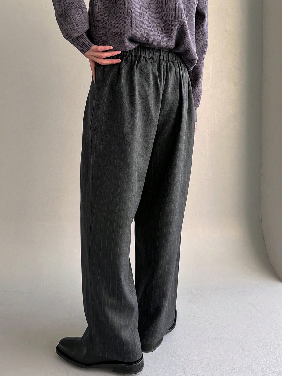 Pinstripe Wide Leg Trousers