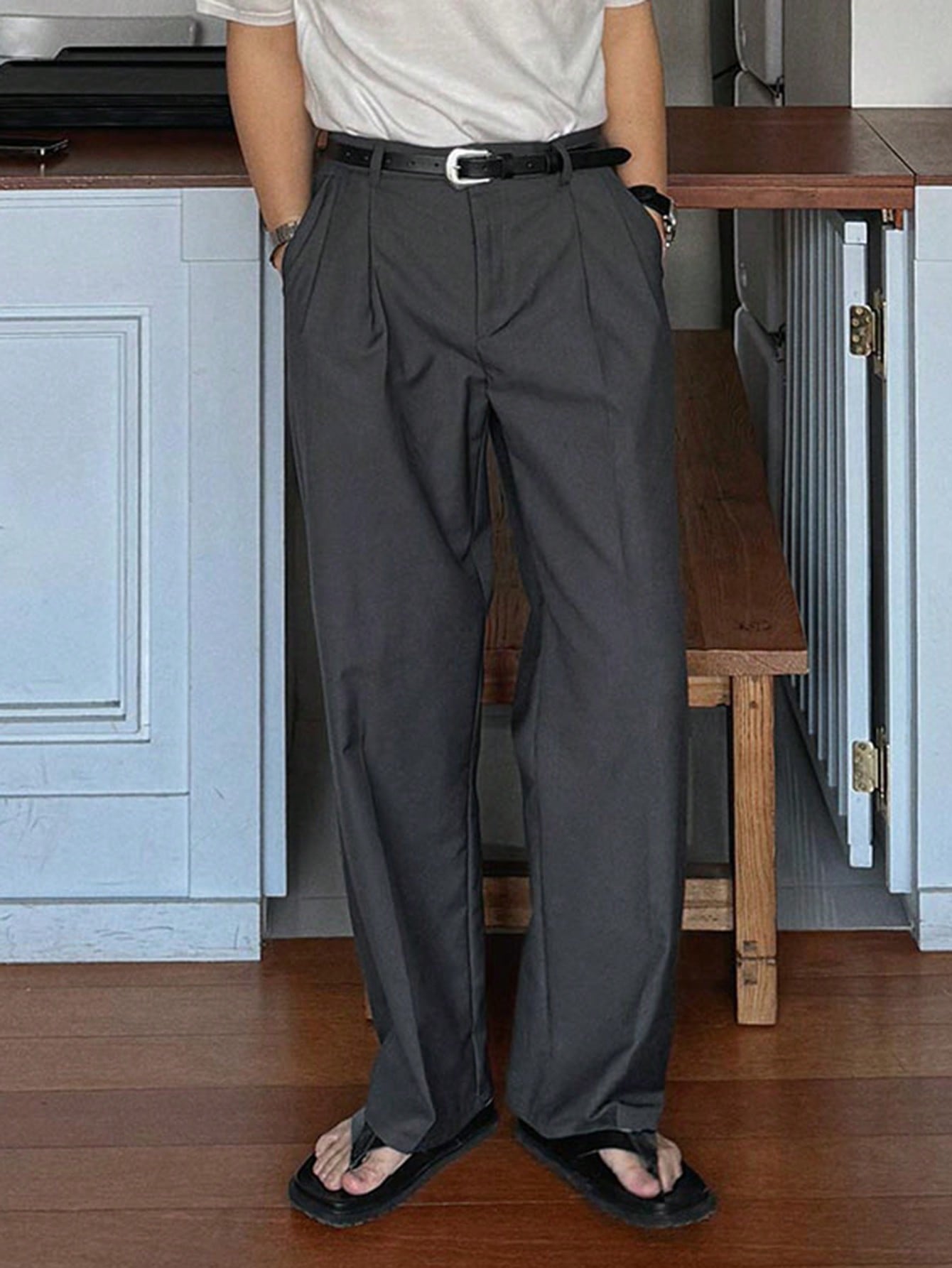 Minimal Tailored Wide Pants