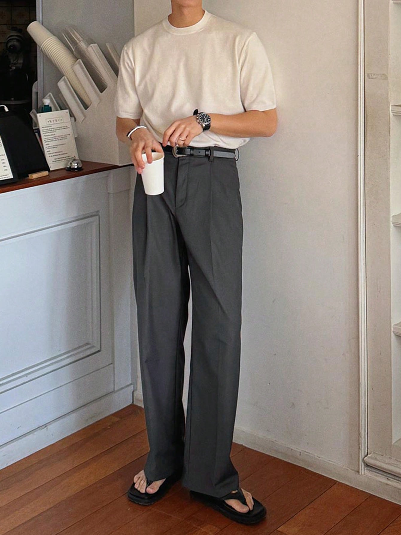 Minimal Tailored Wide Pants