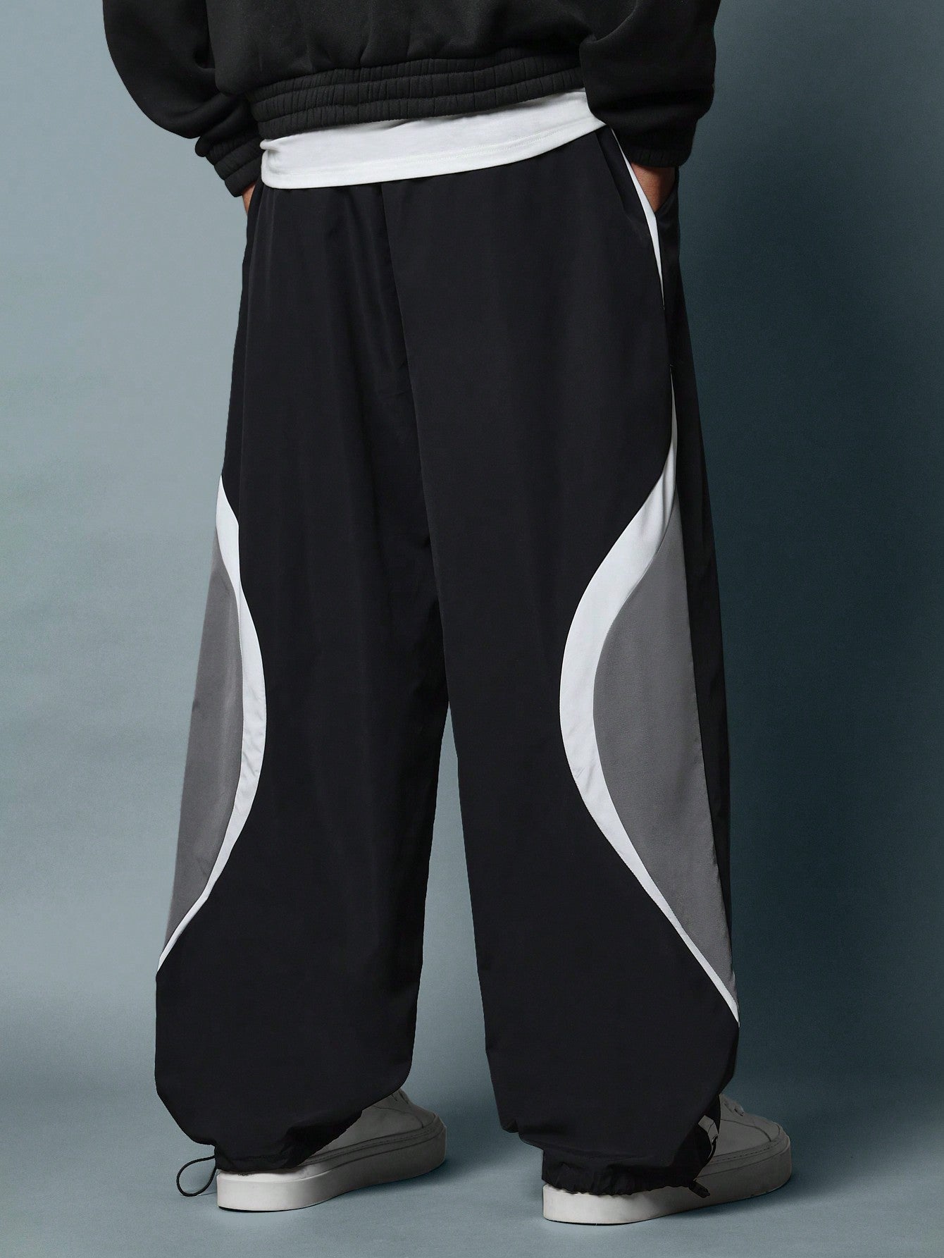Oversized Black Track Pants